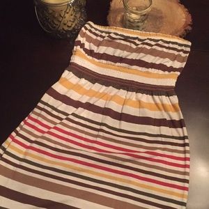 Strapless striped sundress